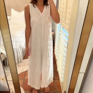White Linen Jumpsuit